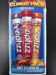 Zipfizz Multi-Vitamin Energy Hydration Drink Mix Grape Fruit Punch Mango 30 Ct