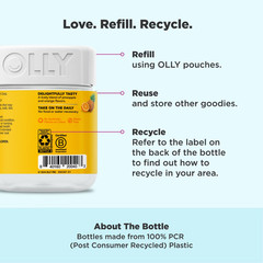 OLLY Hello Happy Gummy Worm Supplements with Vitamin D and Saffron – 60ct