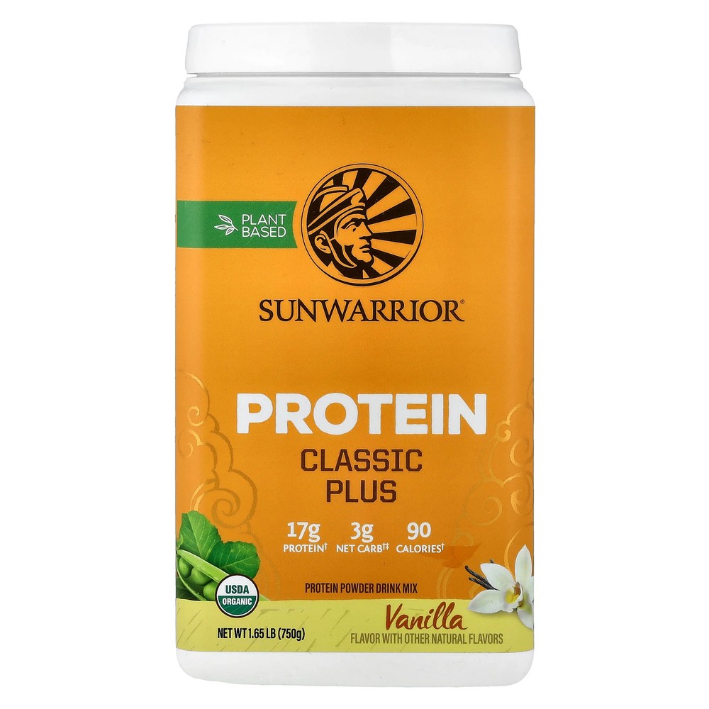 2 X Sunwarrior, Classic Plus Protein, Vanilla, 1.65 lb (750 g)