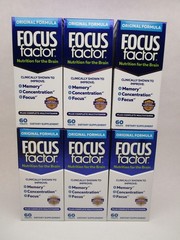 6 x Focus Factor Original Formula Multivitamin Brain Health 60 Count Bottle 2/28