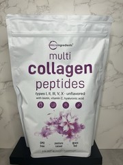 microingredients Multi Collagen Peptides Unflavored 2 lb Exp 12/2027