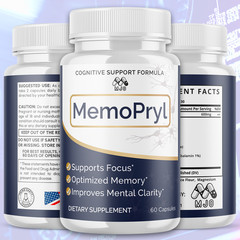 (5 Pack) MemoPryl Advanced Nootropic Brain Support Max Supplement 300 Capsules