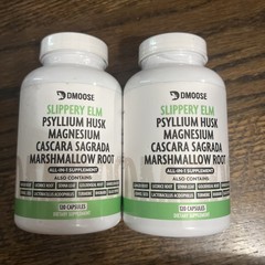 DMoose Slippery Elm Complex – All-in-One Supplement for Gut Wellness, 120 ct 2pk