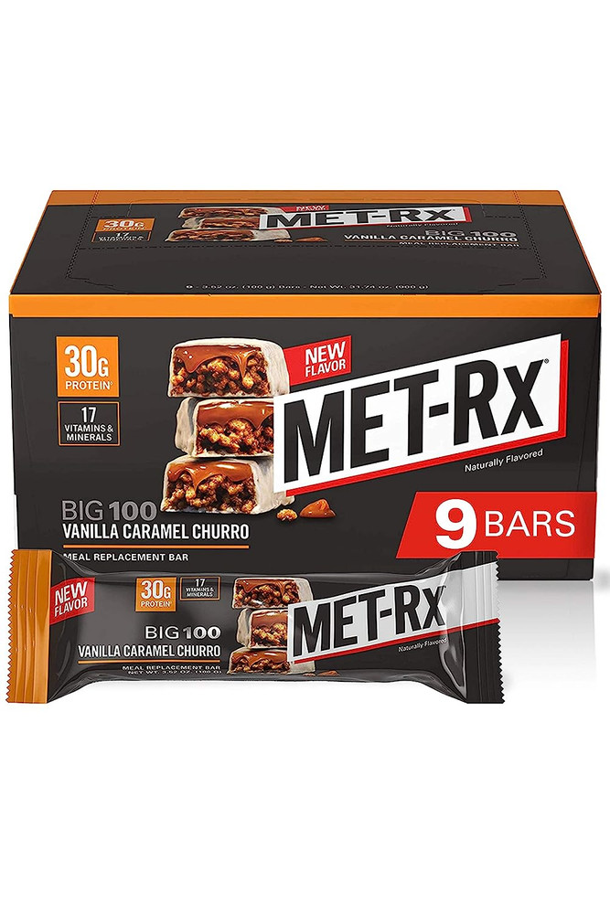 MET-Rx Big 100 Colossal Protein Bars, Vanilla Caramel Churro Meal Replacement 9