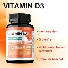 Vitamin D3 240pcs, Fights Fatigue,Promote Bone and Teeth Health,Improve Vitality