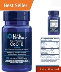 Super Ubiquinol CoQ10 with Enhanced Mitochondrial Support, Potent Heart Healt…