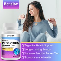 PROBIOTICS 120 Billion CFUs With Prebiotics & Digestive Enzymes General Wellness
