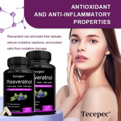 Resveratrol Capsules 1400mg Serving Anit-Aging and Cardiovascular Health