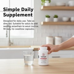 35mg,ValAsta Astaxanthin ValAsta Liquid Astaxanthin Capsules,Vegan, Non-GMO, Eas