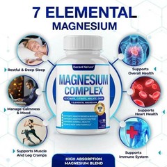 NEW LUXRY Decent Nature Magnesium Complex1000mg-7Elemental Magnesium Capsules