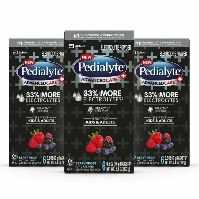 Pedialyte Advanced Care + 33% More Electrolytes Powder 0.6oz 18pcs Exp:9/2026 G6