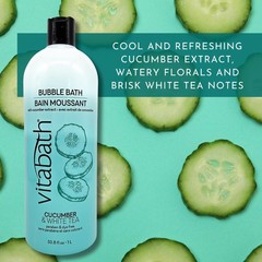 Vitabath Cucumber & White Tea Bubble Bath Rich Foaming Bubbly Soak & Relaxing…