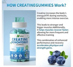 2-Pack Creatine Gummies 5000mg – Muscle Strength, Growth, & Pre Workout Energy