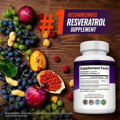 Resveratrol Complex 1800mg – Potent Natural Antioxidant, Non-GMO & Gluten-Free