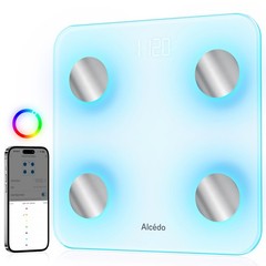 Smart Body Fat Scale Digital BMI Muscle Mass ColorChanging Bluetooth 400 lb