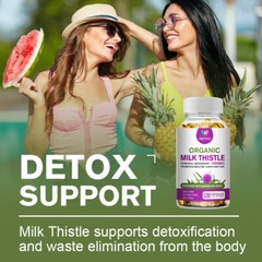120pcs Milk Thistle (Silymarin) 1000MG Dandelion Root Capsules Liver Health