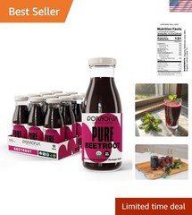 Organic Cold Pressed Beet Juice – Pack of 12, 8.4 oz, No Sugar Added &