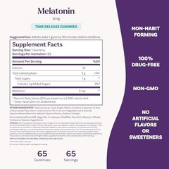 Natrol Time Release Melatonin Gummies 3mg Strawberry 65 Count