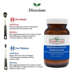 Bifidobacterium Adolescentis Probiotic Powder 100B CFU | No Additives