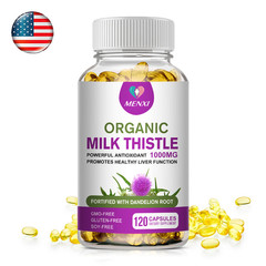 Milk Thistle (Silymarin) Extract 1000mg Supplement Liver Cleanser Detox 120 Caps