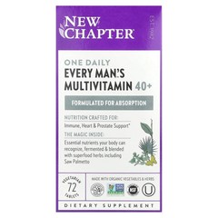 2 X New Chapter, Every Man’s One Daily 40+ Multivitamin, 72 Vegetarian Tablets