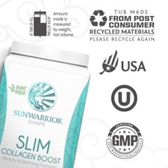 Sunwarrior Slim Collagen Peptides Powder with Vitamin C, Biotin Gluten Free Keto