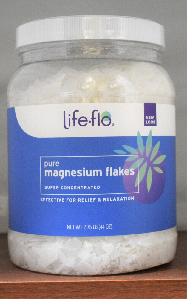 Life-Flo Magnesium Flakes 2.75 Lbs Magnesium Chloride Brine Body Soak Zechstein
