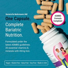 Bariatric Multivitamin Capsule 45 Count One Per Day Weight Loss Supplement