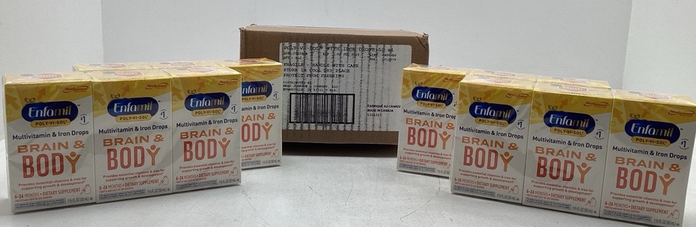 Poly-Vi-Sol W/ Iron Multivitamin Oral Drops, Lot Of 12 EXP 07/2026
