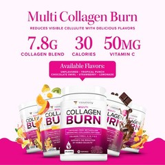 Multi Collagen Burn: Hydrolyzed Protein Peptides, Hyaluronic Acid, Type I,II,III