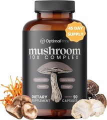 Optimal Prime 10x Mushroom Complex Supplement (90 Caps) Exp:07/28