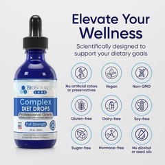 Complex Diet Drops – Best Natural Drops for Men and Women (1 Bottle, 2 fl