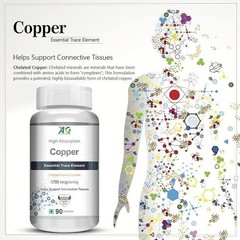 ANC Chelated Copper Gluconate – Support Connective Tissues –1700mcg – 90 Capsule