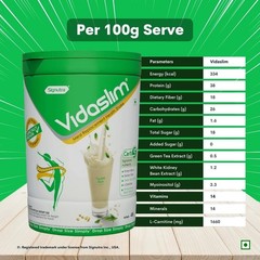 Vidaslim Replacement Shake 400g Vanilla|Protein L-Carnitine Green Tea Extract