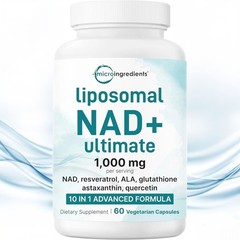 Liposomal NAD+ Ultimate 10-in-1 with Resveratrol ,1000mg | 60 Veggie Capsules