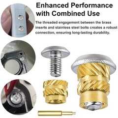 200Pcs Threaded Inserts Bolt Set 100pcs M3x4x5 Heat Set Insert Brass Nut with…