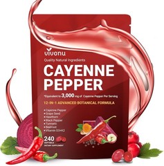 VivoNu Cayenne Pepper Softgels – 240 Capsules for Circulation & Heart Health