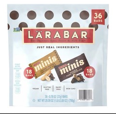 Larabar Mini Bars, Peanut Butter Chocolate Chip & Double Dark Chocolate 36ct