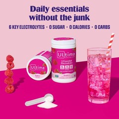 Ultima Raspberry Electrolyte Powder—Sugar-Free, Hydration with 6 Key Mineral…