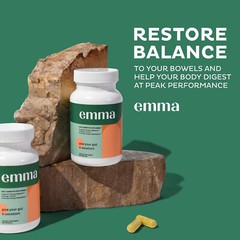 3 Pack Emma Gut Health Supplement 180 Capsules for Bloating Relief & Leaky Gut⭐