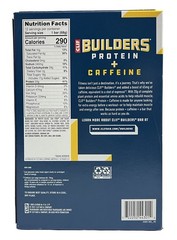 Clif Builder’s Bar – Chocolate Chip Cookie Dough w/ Caffeine 2.4 Oz. Box of 12