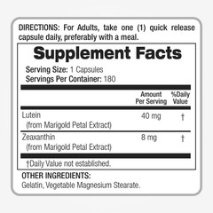 FITO MEDIC’S Lab | Lutein |180 Capsules |40 mg| 180 Count (Pack of 1)