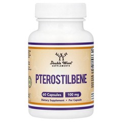 2 X Double Wood Supplements, Pterostilbene, 100 mg, 60 Capsules