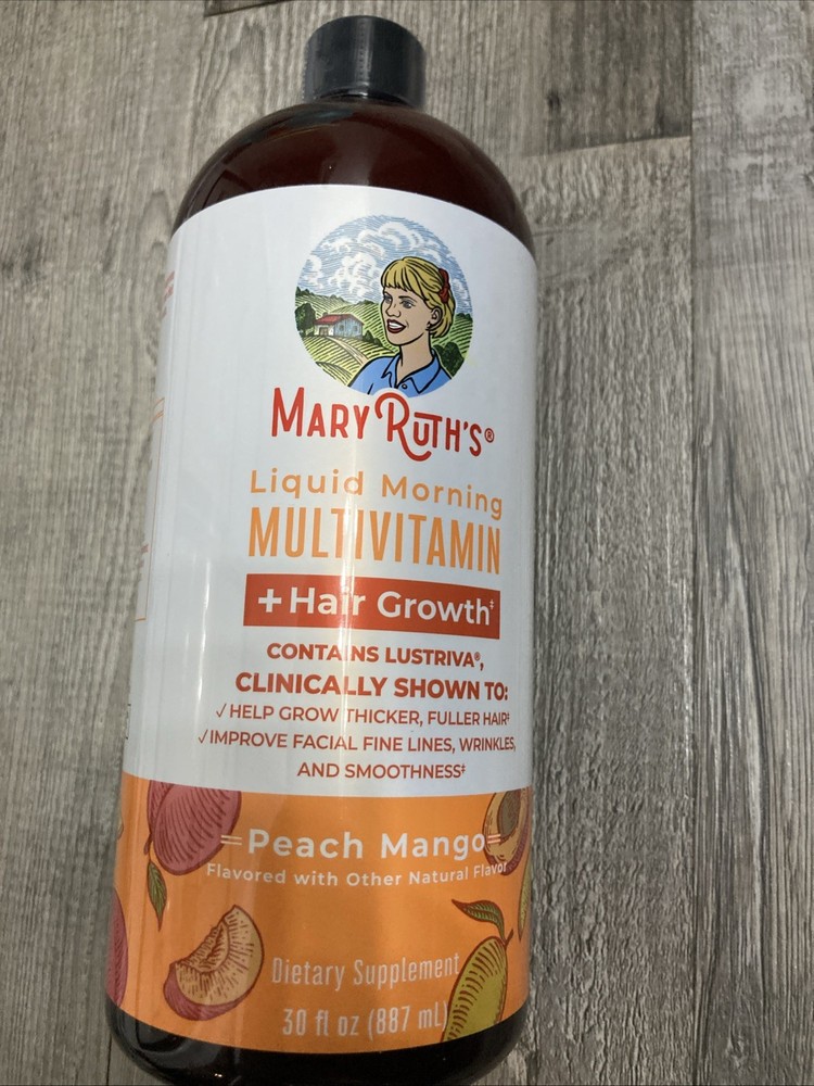 Mary Ruth’s Liquid Morning Multivitamin +Hair Growth 30oz Sealed! Best By 06/27
