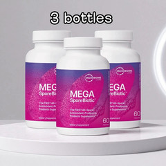 3 Pack Mega Sporebiotic 60 Capsules Microbiome Labs, probiotic Formula 180cap