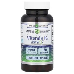 2 X Amazing Nutrition, Amazing Formulas�, Vitamin K2, 100 mcg, 120 Veggie Capsu