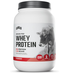 Levels Grass-Fed Whey Protein Powder, Strawberry, 2 lb, 24g Protein
