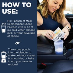 TransformHQ Meal Replacement Shake Variety Box With Pink Shaker, 7 Single-Ser…