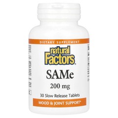 2 X Natural Factors, SAMe , 200 mg, 30 Slow Release Tablets