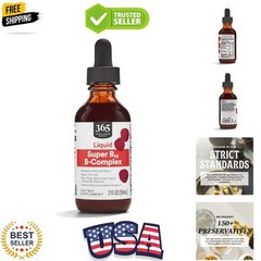 Super B-12 B-Complex Liquid Supplement, Raspberry Natural Flavor, , 2 Fl Oz